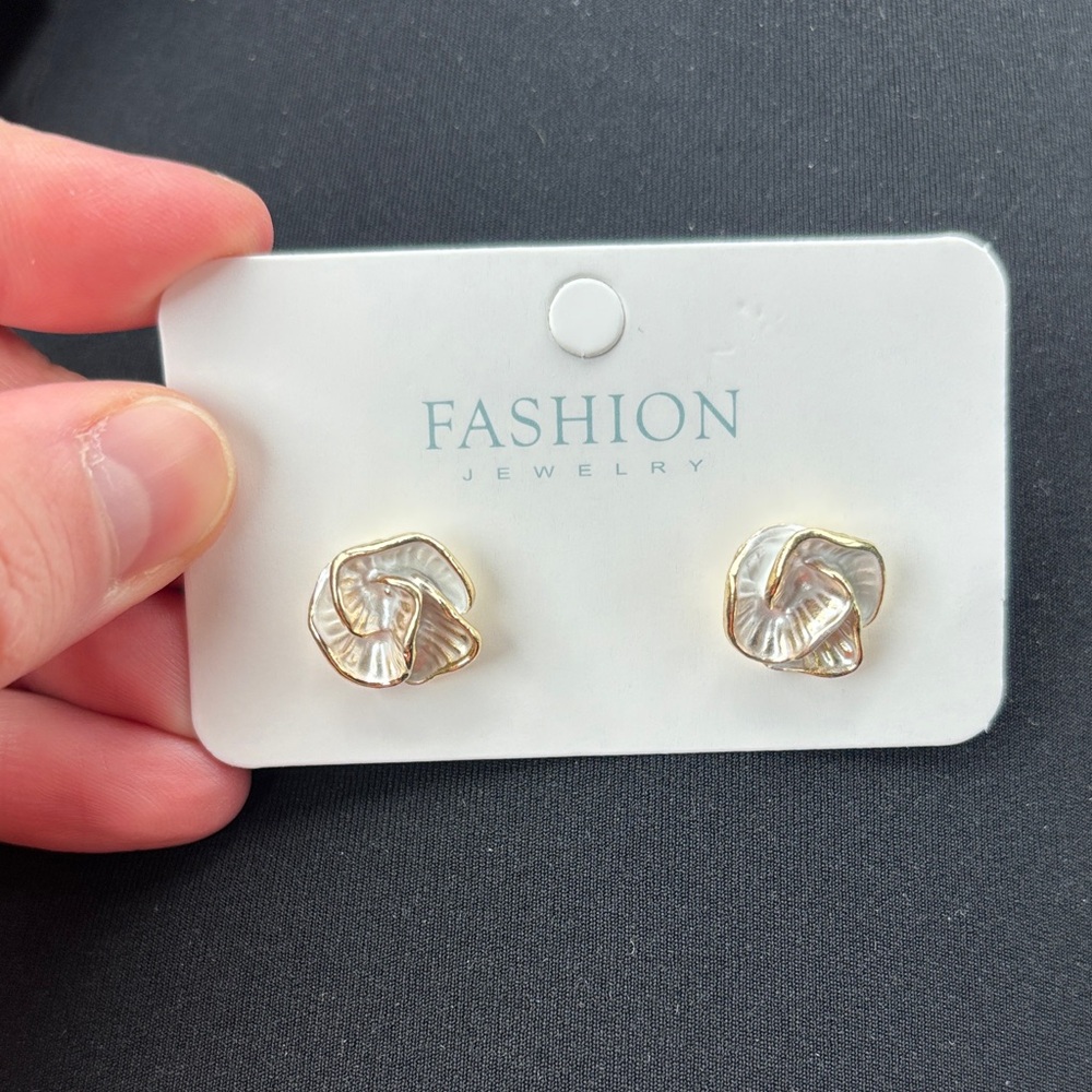 Elegant Gold and Silver Knot Earrings